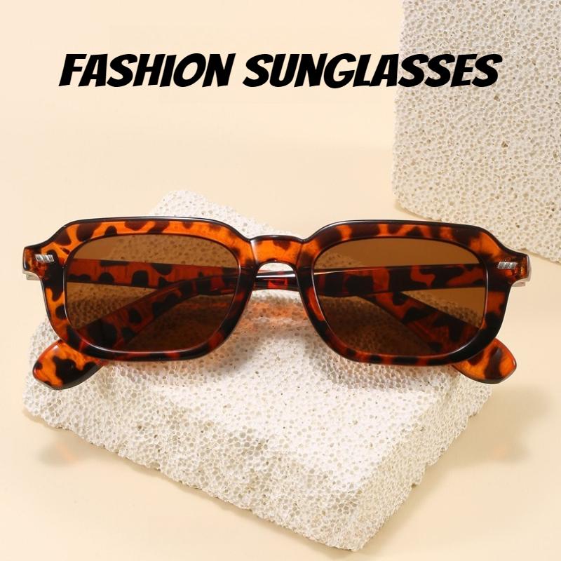 Classic Square Rim Sunglasses for Men Women Neutral Fashion Commuter Full Rim Glasses Outdoor Driving Travel UV Protection