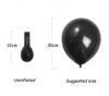 Matte Black Round Latex Balloon(1-pack)
