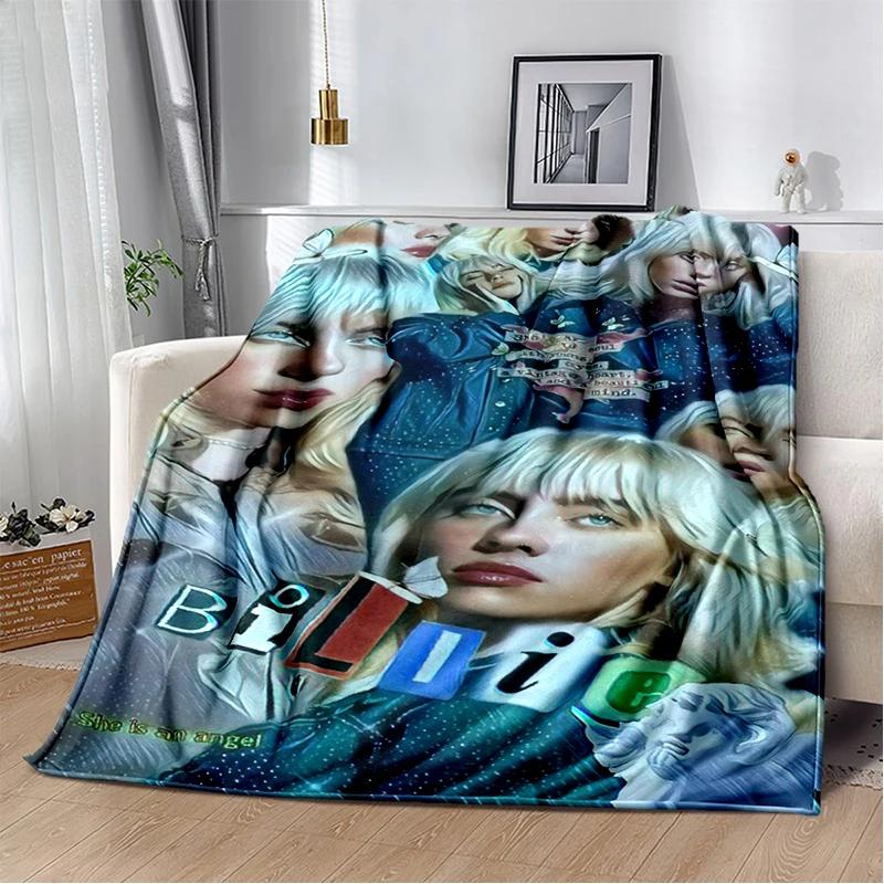 3D Hit Me Hard and Soft Billie Eilish Singer Soft Flannel Blanket for Bed Bedroom Sofa Picnic,Throw Blanket for Cover Gift Kids