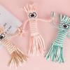 Yousheng Cotton Rope Dog Chew Toy Handmade Cartoon Big Eyes Squeaky Pet Toy Bite Resistant Small Dogs Teething Interactive Toy Pet