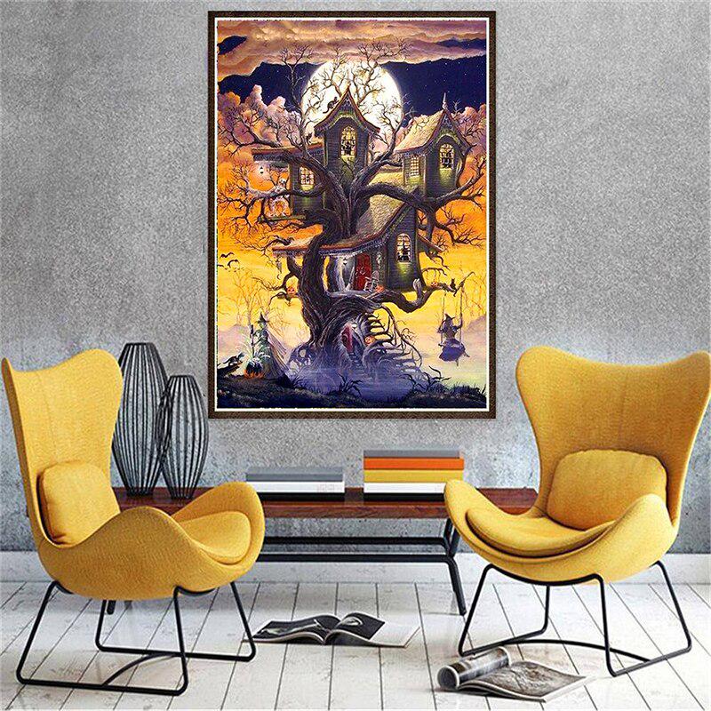 Diy Halloween Tree Diamond Painting Full Drill Diamond Embroidery