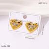 High-End European & American 18K Gold Stainless Steel Stud Earrings - Fashionable, Versatile, and Colorfast Niche Jewelry