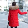  Women Outerwear  Hooded Coat Long Cotton-padded Zipper Jackets Pocket Coats