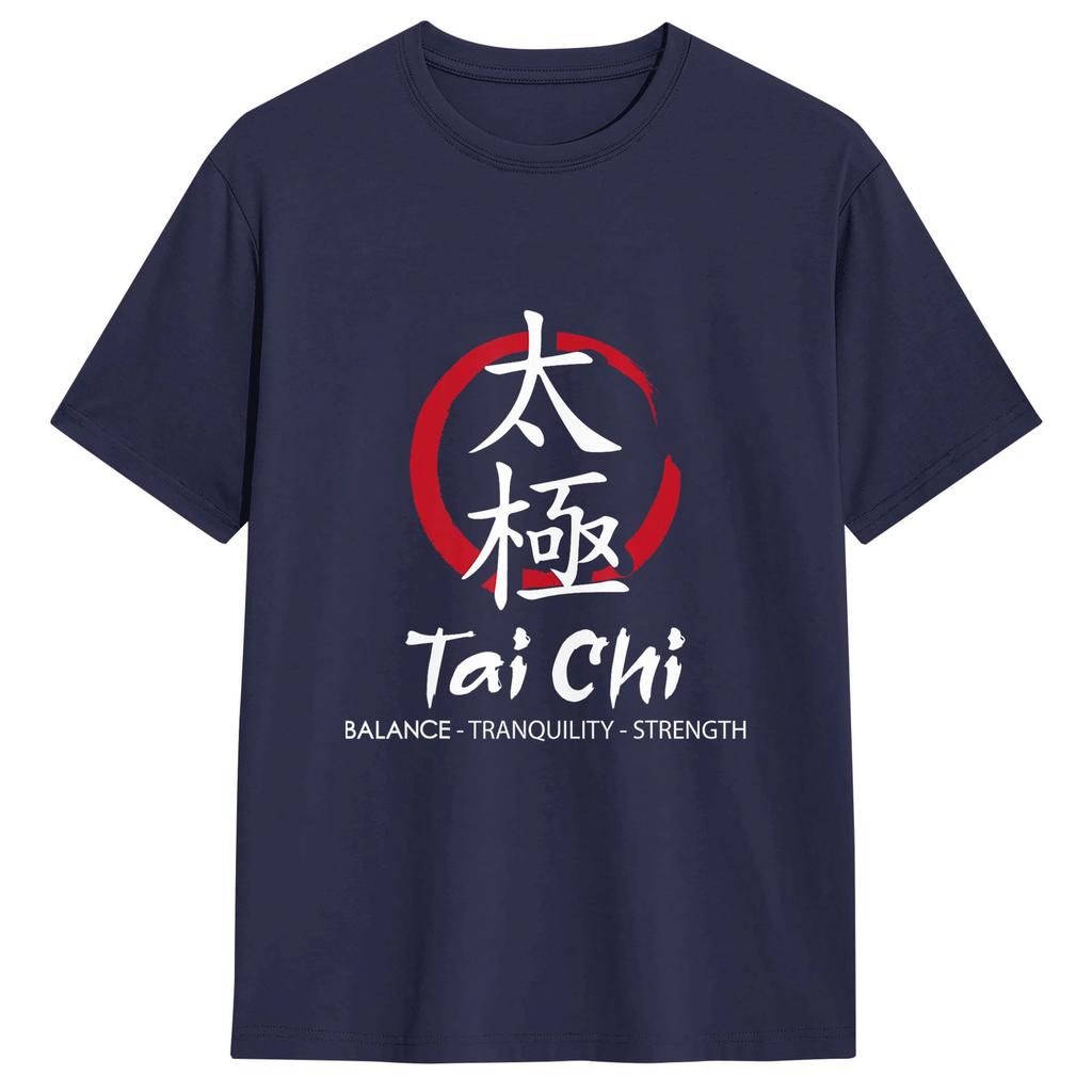 Vintage Tai Chi TShirts for Unisex O Neck 100 Cotton T Shirts Short Sleeve Tees Printing Clothes