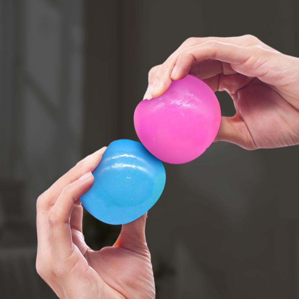 6/12/16PCS Elevated Glowing Stress Balls Stick To The Ceiling Fun Decompression Fidget Toy Lumi Balls Cool Stuff for Kids Adults