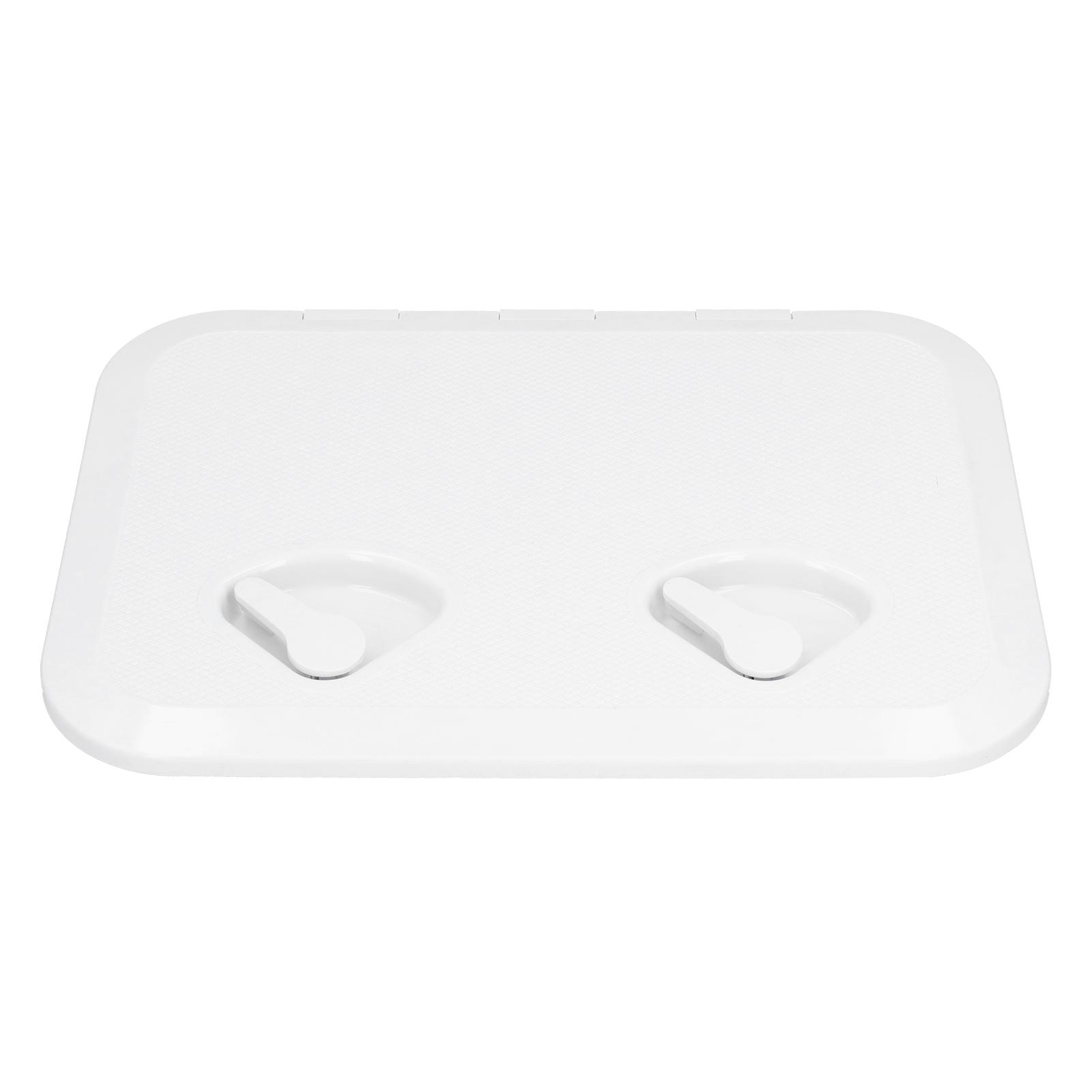 

Люк доступа на палубу Инспекционная крышка Устойчивая к УФ-излучению с замком для морской лодки 17 1 4x12 3 8 дюйма White белый