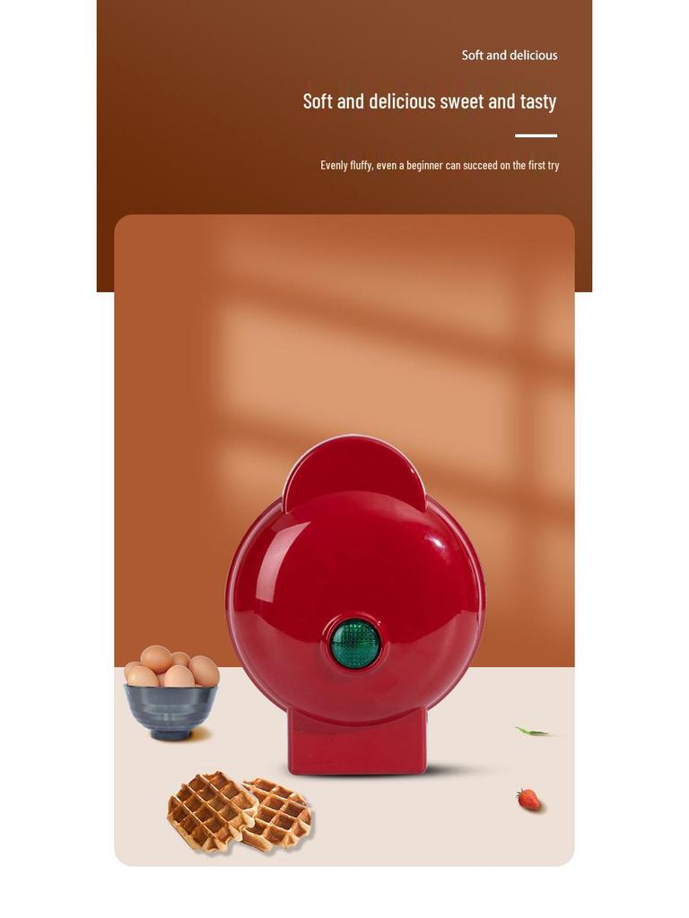 Mini Waffle, Bread, Crepe, and Sandwich Maker - All-in-One Breakfast Machine