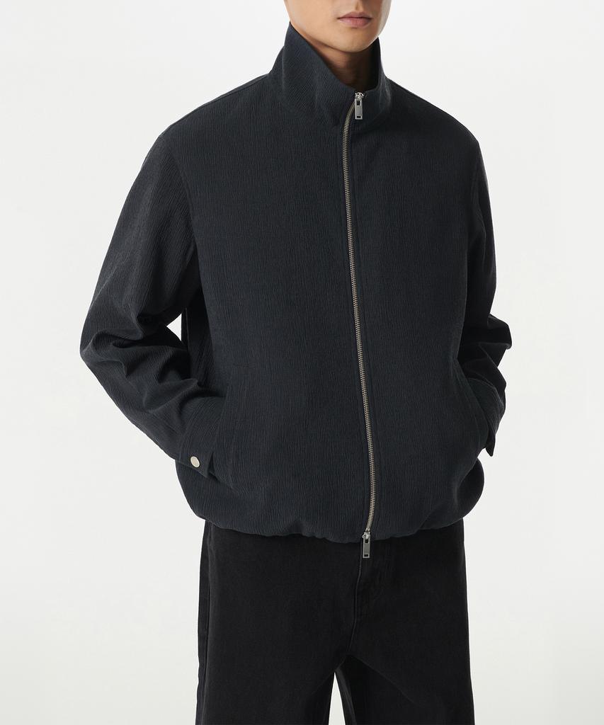 Musinsa Standard Crinkle High-Neck Blouson Jacket [Iron Grey]