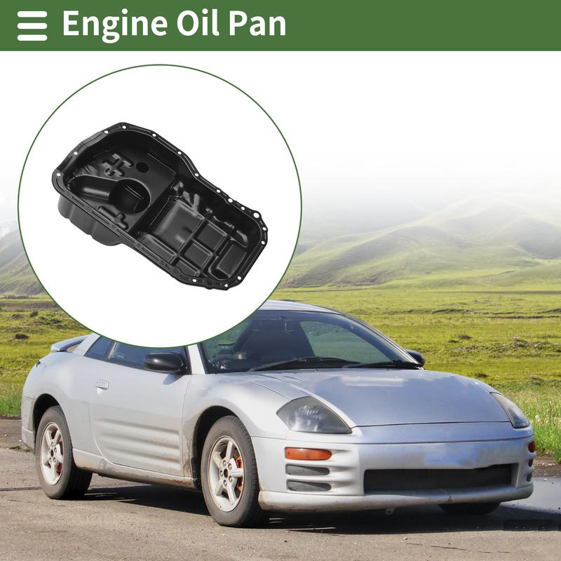 UXCELL 1 Pc No.MN149374 Engine Oil Pan for Mitsubishi Eclipse 2006-2012 Iron Black
