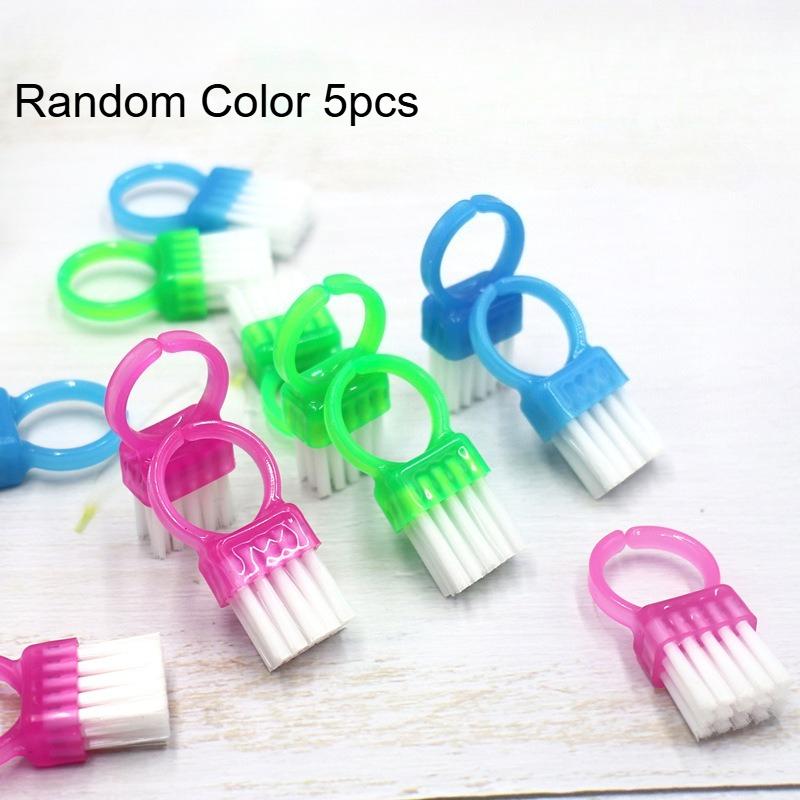 3/5pcs Mini Ring Brushes -Compact & Portable Finger & Nail Cleaning Tools,Durable Plastic Bristles for Dust,Debris,Dirt Removal