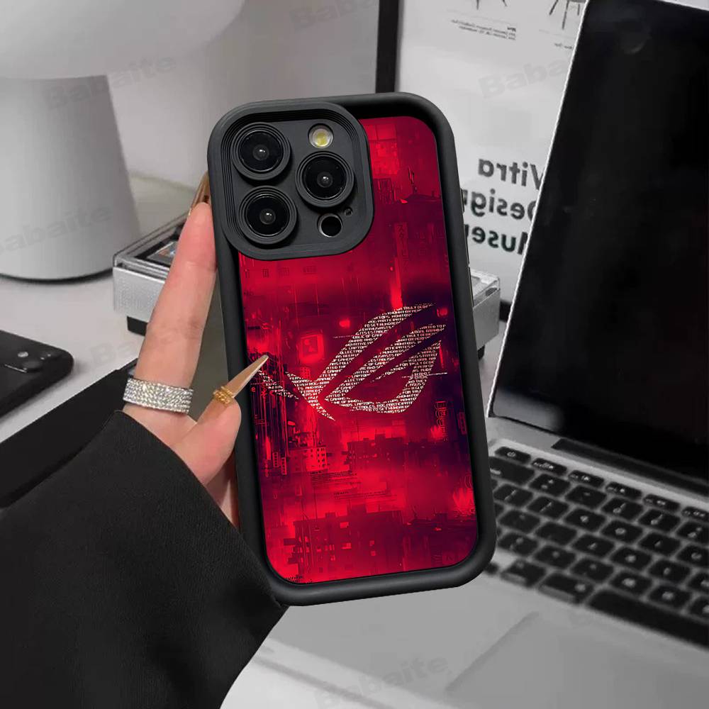 A-AsuS-S R-ROG LOGO Handyhülle Für IPhone 17 16 15 14 13 12 11 Pro Max Plus Silikon Stoßfeste Hülle