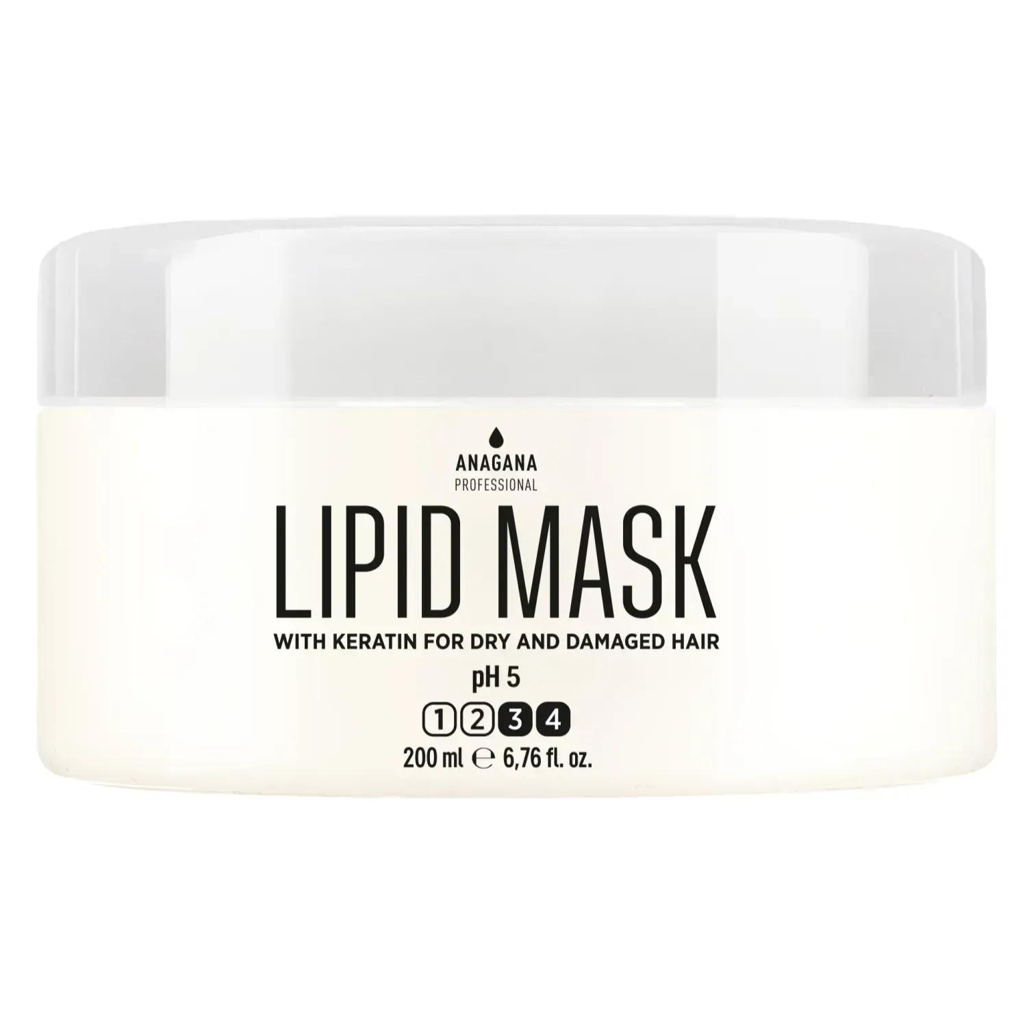 

Липідна Маска з кератином для сухого пористого волосся ANAGANA 200 мл