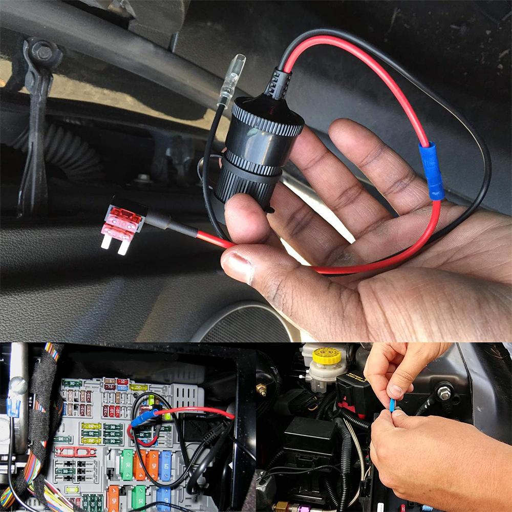12 ks 4 typů 12V adaptérů pro přídavné obvody a sada pojistek - držák pojistek do auta s adaptérem MICRO2 Mini ATC ATS Thin Tap