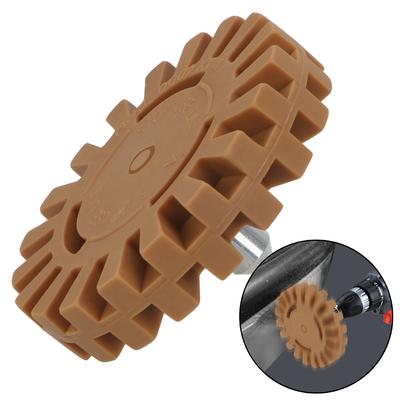 Outil de Peinture pour Réparation Automobile Universel Tige 1/4" Gomme en Caoutchouc Roue de Polissage Nettoyeur d'Autocollants Pour Colle de Voiture Autocollants et Décalcomanies