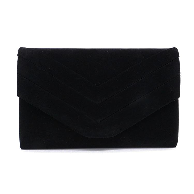 

2024 Spring Collection Velvet Evening Clutch Bag чорний