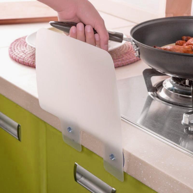 1Pc Shelf Wall Shelf Sucker Splash Water Baffle Pool Board Kitchen Rack Bathroom