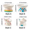 Flat/Slanted Mouth Cat Elevated Bowl Handmade Pet Food Bowl Cute Cat Bowl  for Feeding