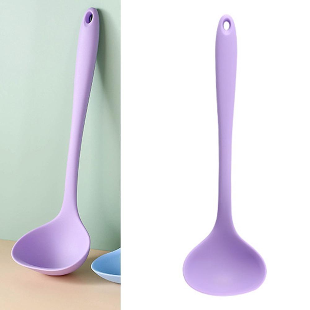 Soft Silicone Soup Ladle Non-scratch Pan Serving Scoop Cooking Scoop  Porridge Scooping