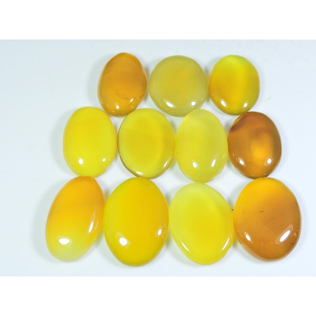 260Cts. Natural Onyx Agate Ring Size Oval Cabochon Loose Gemstone 11Pcs Lot A-652