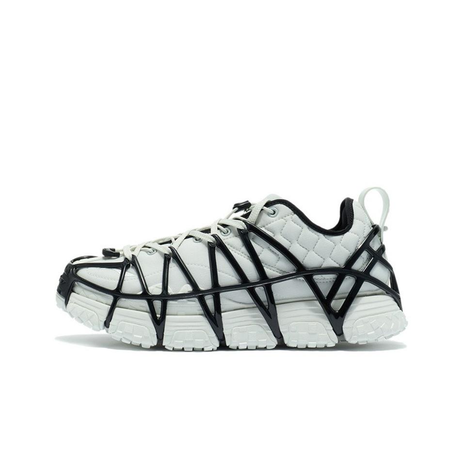 Li Ning Mix Ace Trendy nízké sportovní volnočasové boty Pánské tenisky Mrazivě bílá Černá ARYR013-5