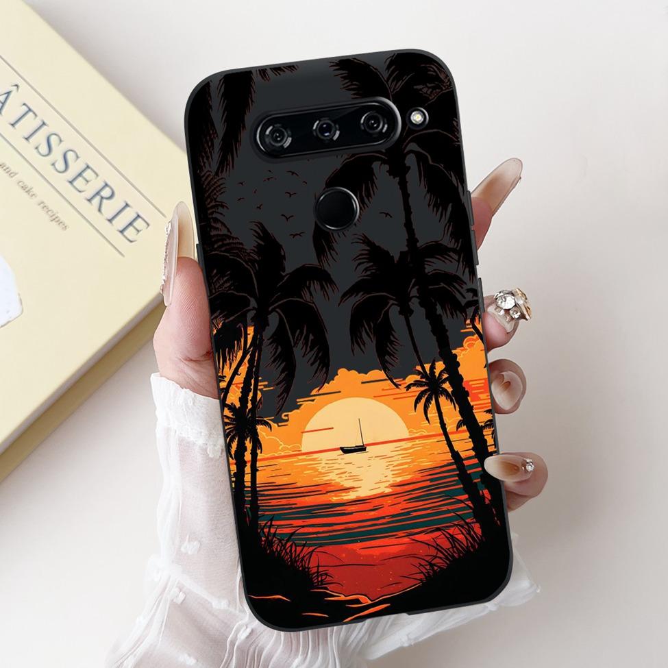 For LG V40 V50 ThinQ Case V50S ThinQ Cute Cartoon Cat Luxury Cool Shockproof Silicone Back Cover For LG V50S ThinQ 5G Phone Case