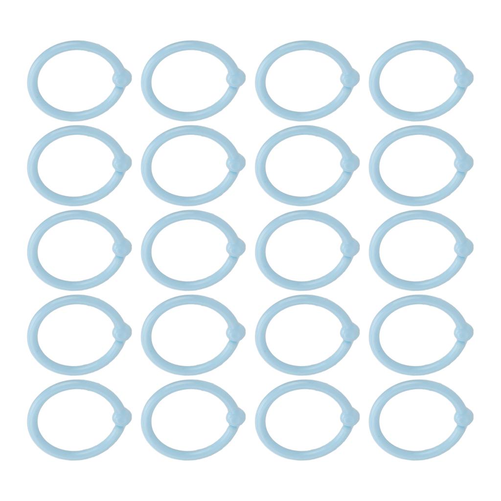 40 Pcs Rings Multifunction Multiple Colors Round Hole Loose Lf Paper Single Rings