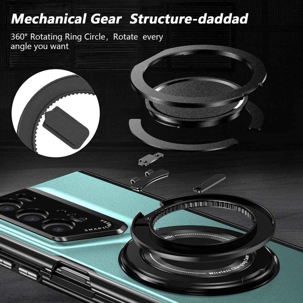 Luxury Business Car Holder Magnetic Case for Honor Magic V2 RS - Anti-drop Anti-fingerprint New Design Inspiration Stand Full Protection Cover