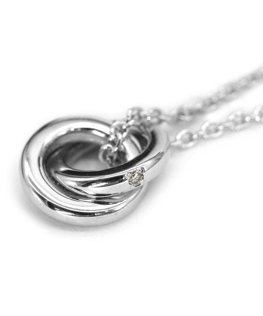 Lion Heart Double Ring Pair Necklace with Surgical Stainless Includes Direct Box and Shopping Bag LH-1 Diamonds, Steel,