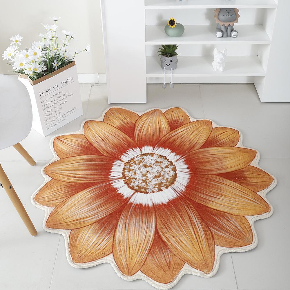 Household Special-shaped Flower Imitation Cashmere Carpet Living Room Floor Mat Bedroom Bedside Blanket