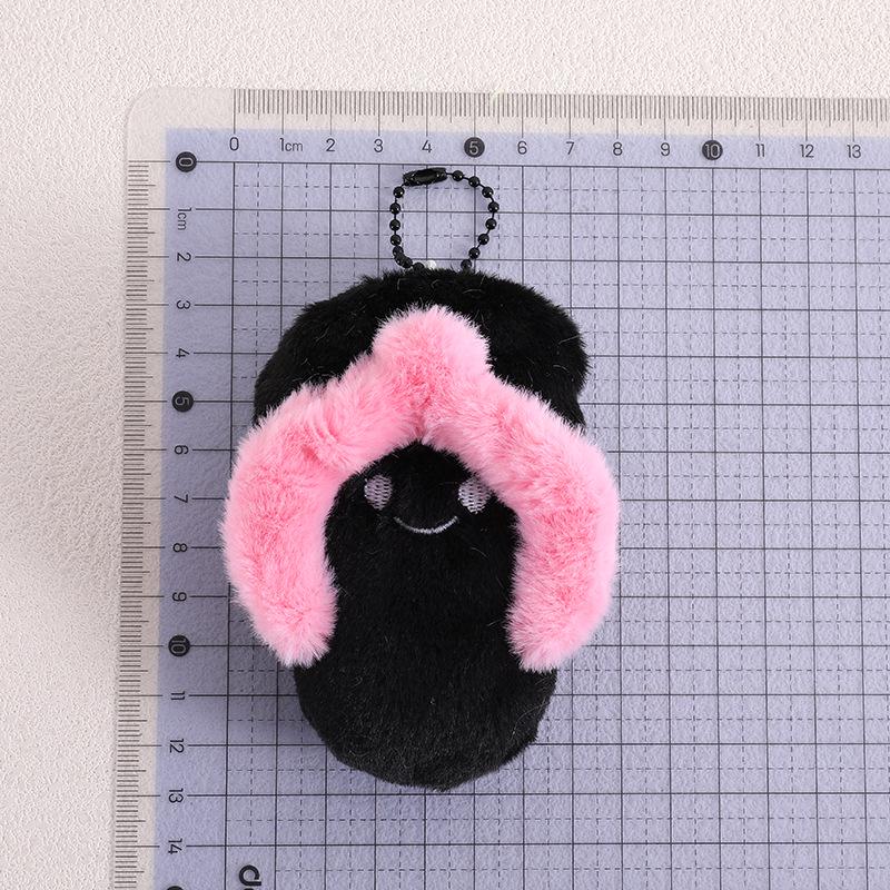 Squeaky Slipper Plush Doll Keychain Charm