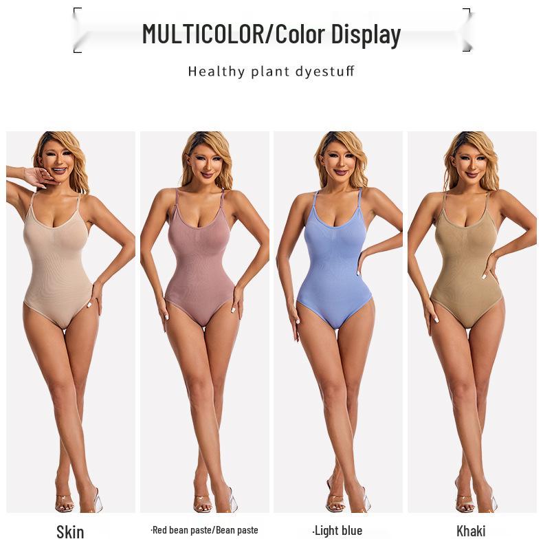 Women's Plus Size Waist Cincher Bodysuit - European & American Postpartum T-Back Corset Underwear