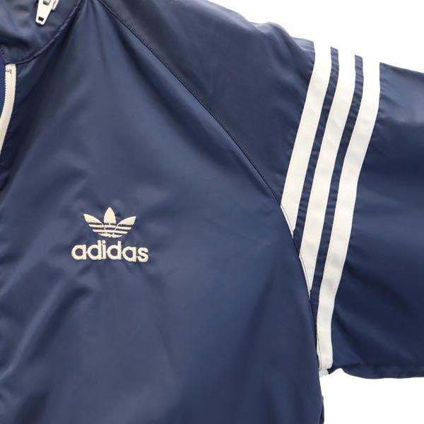 Adidas 70s 80s Vintage Descente Trefoil Logo Nylon Jacket S Navy System Men's Used