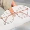 Blue Light Blocking Eyewear With Metal Square Frame For Women And Students