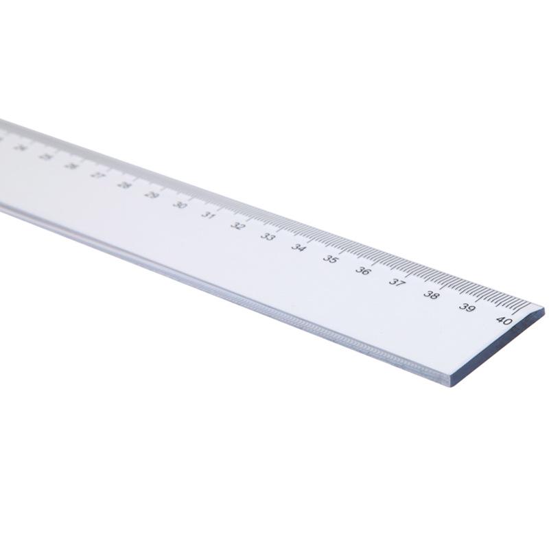 Qixin B3252 40CM Transparent Precision Scale Ruler for Study, Office, and Exam.