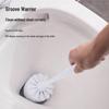 White Long Handle Toilet Brush with Base