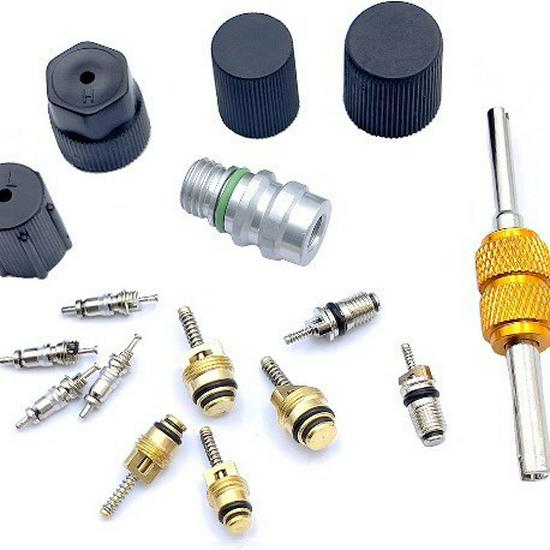 16PCS Set: European R134A Car AC High & Low Pressure Protective Caps & Valve Cores