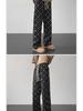 Men's Summer Plaid Casual Pants with Hollow Design - Loose, Straight, High-Street Style