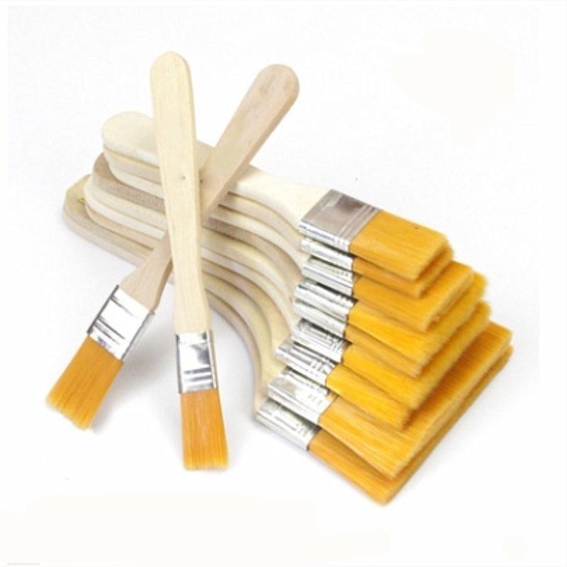 New 12Pcs/Set Wooden Oil Painting Brushes Artist Acrylic Panit Art Supply Set Limner Tools