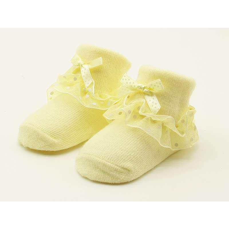 Infant Baby Girl Lace Ruffle Frilly Ankle Socks Sweet Princess Soft Cotton Socks