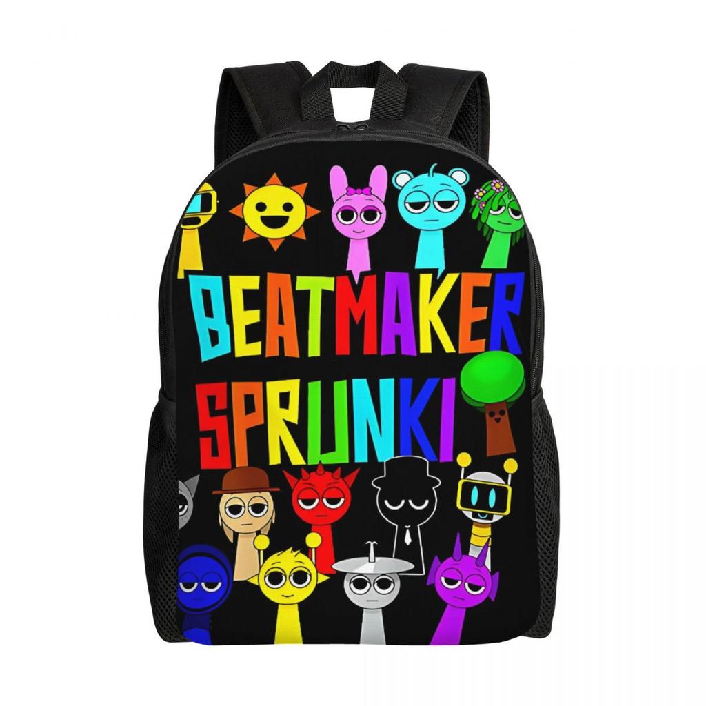 Custom Cartoon Sprunki Backpacks for Women Men Water Resistant College School Bag Print Bookbags
