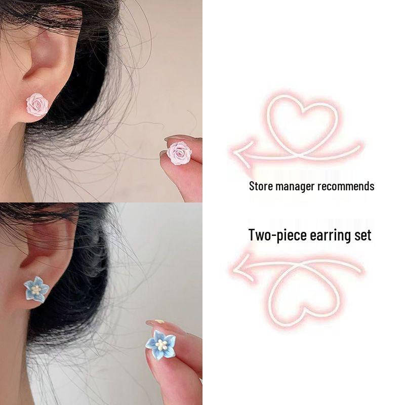 Pink Rose Magnetic Ear Cuff for Women: 2025 Sweet Style, Light Luxury High-End Earrings