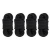 4PCS Dock Line Double Braided Nylon 1 2 Inch X 15ft Marine Grade High Strength Boat Rope for Docking Mooring Black