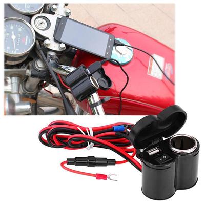 12–24 V Telefon-USB-Stromversorgungsanschluss, Zigarettenanzünder-Buchse für Motorrad, Roller