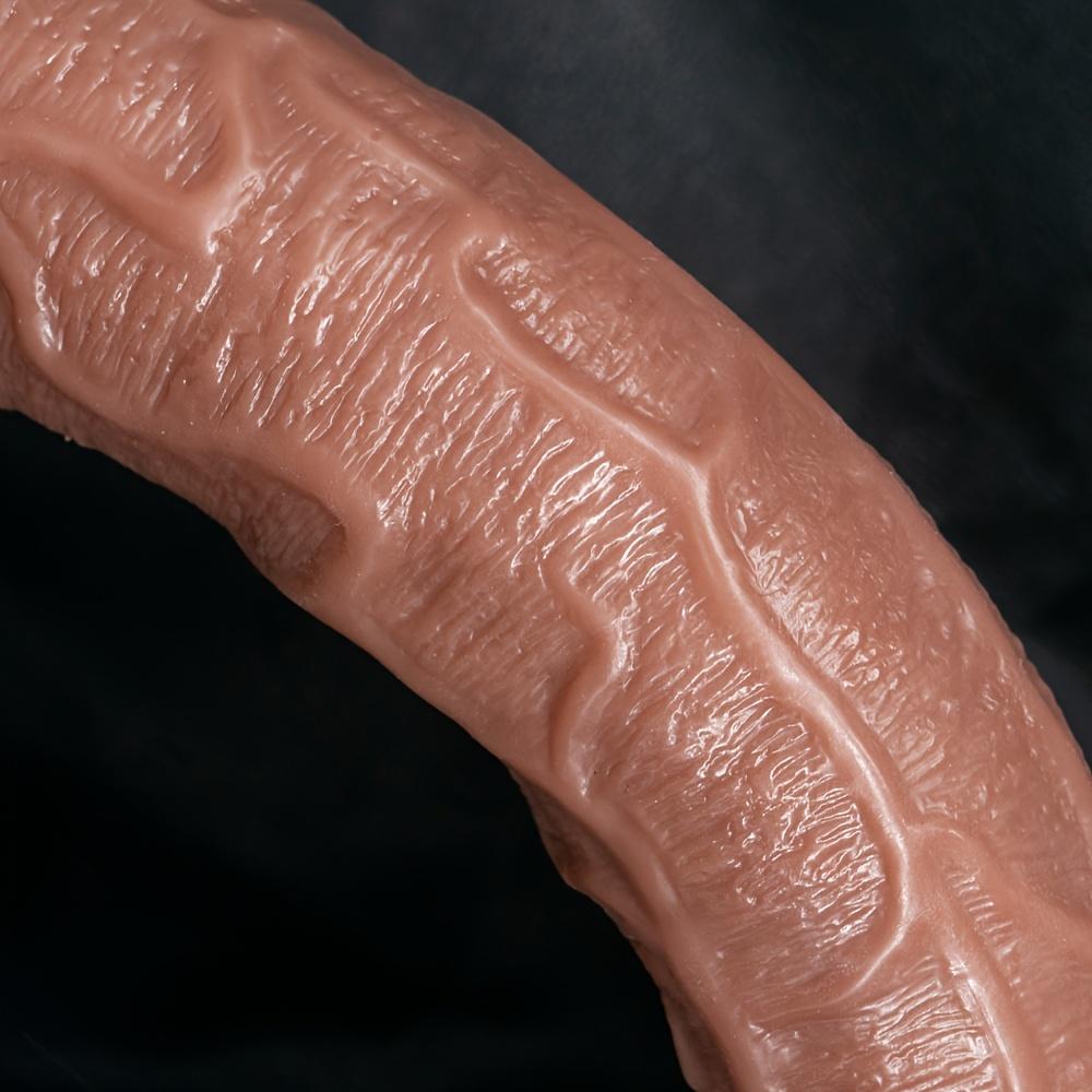 Realistic Long Dildo with Strong Suction Cup – Soft PVC G-Spot Stimulator, Strap-On Compatible, Adult Sex Toy for Women & Couples