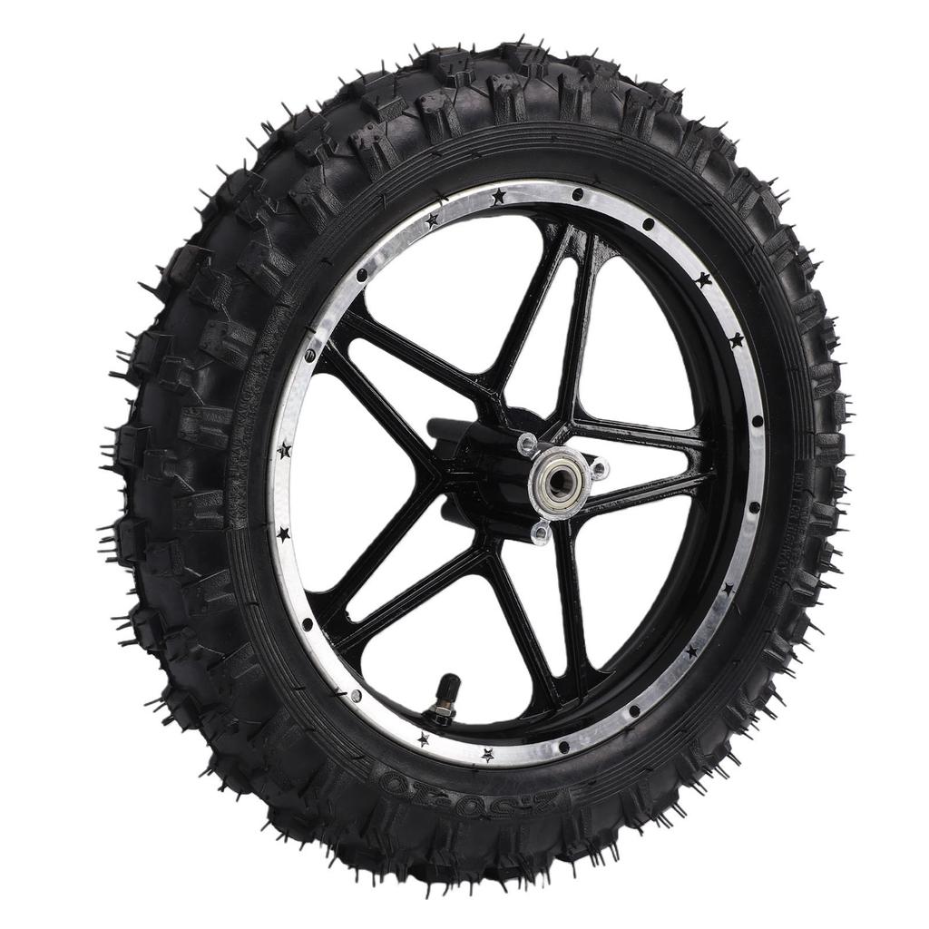 Wheel Rim Tire Assembly 10 Inch 12mm Shaft 2.50 10 Dirt Bike Wheel Tire Assembly for Mini Pocket Rear