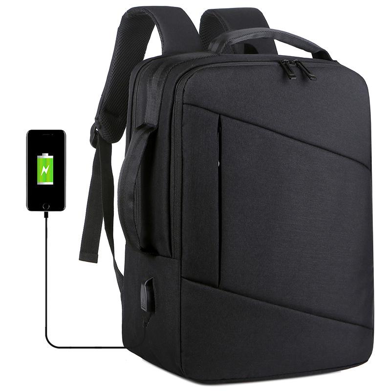 TS JYL laptop bag,Solid Laptop Backpack Simple Men Large Handheld Briefcase