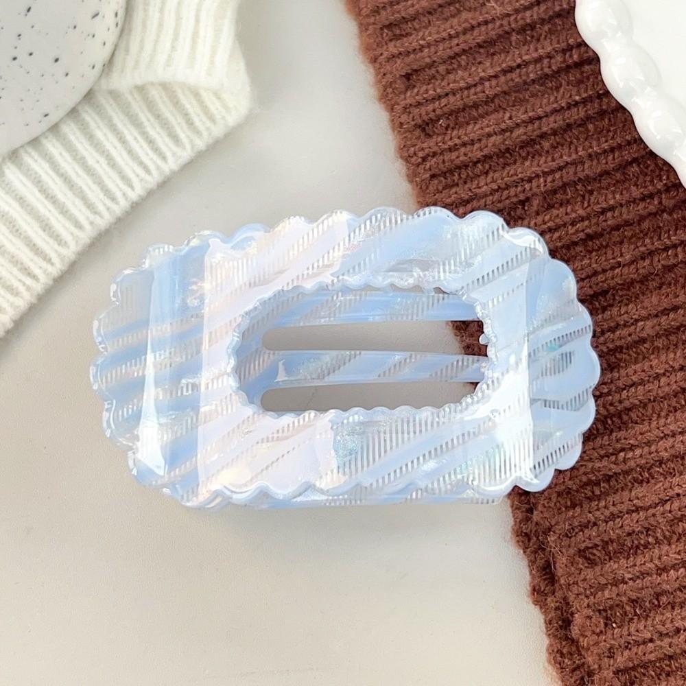 Elegant Large Size Hair Clip Premium PVC Flat Shell Side Clip Hollow Strip 9.5CM Headwear Daily Casual