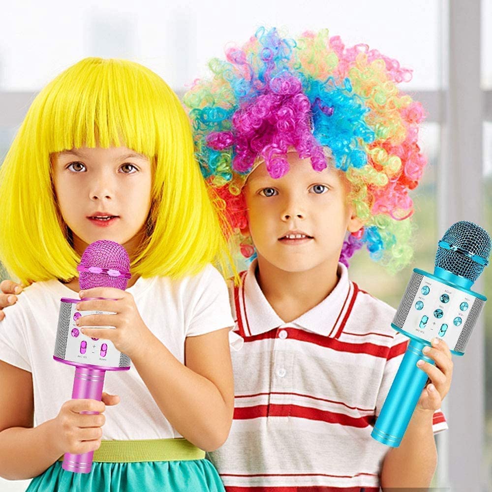 Lustige Spielzeuge für Mädchen von 4-15 Jahren Handliches Karaoke-Mikrofon für Kinder im Alter von 7-14 Jahren Geburtstagsgeschenke für 8 9 10 11 Jahre Alte Jungen Mädchen Blau