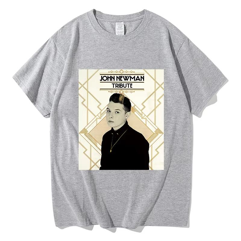 John NewUnisex Love me again Tour 2026 T-Shirt Sommer Kurzarm Rundhals Unisexs T-Shirt Streetwear Hip Hop Sänger Grafikdruck Shirt