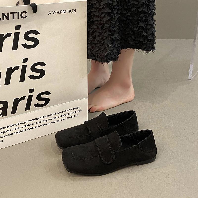 

Ретро нишевые туфли на плоской подошве, женская обувь, новая весенне-осенняя обувь на одной педали с мягкой подошвой 35 чёрный